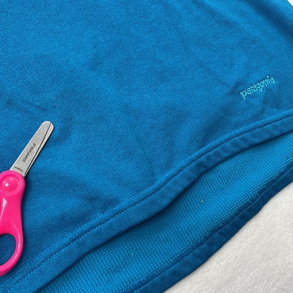 Patagonia Capilene Womens L Performance Baselayer 1/4 Zip Blue Pullover Sweater - Picture 5 of 13